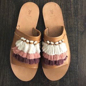 Frye Fringe Sandals
